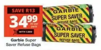 Checkers Hyper Garbie Super Saver Refuse Bags offer