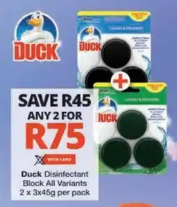 Checkers Hyper Duck Disinfectant Block All Variants offer