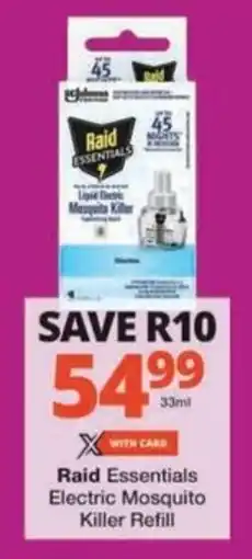 Checkers Hyper Raid Essentials Electric Mosquito Killer Refill offer