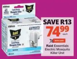 Checkers Hyper Raid Essentials Electric Mosquito Killer Unit offer