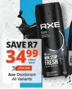 Checkers Hyper Axe Deodorant All Variants offer