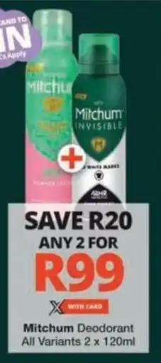 Checkers Hyper Mitchum Deodorant All Variants offer