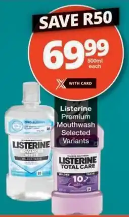 Checkers Hyper Listerine Premium Mouthwash offer