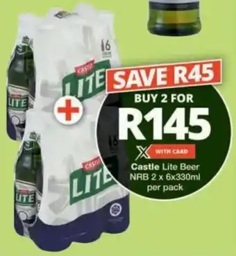 Checkers Hyper Castle Lite Beer NRB offer