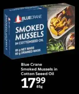 Oxford Freshmarket Blue Crane Smoked Mussels in Cotton Seeed Oil offer