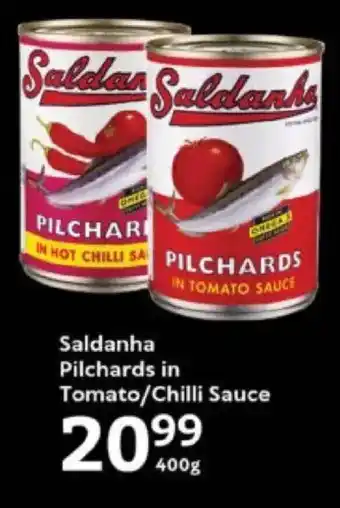 Oxford Freshmarket Saldanha Pilchards in Tomato/ Chilli Sauce offer