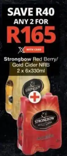 Checkers Hyper Strongbow Red Berry/ Gold Cider NRB offer