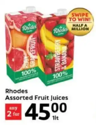 Oxford Freshmarket Rhodes Assorted Fruit Juices offer
