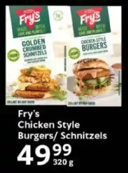 Oxford Freshmarket Fry's Chicken Style Burgers/ Schnitzels offer