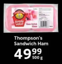 Oxford Freshmarket Thompson's Sandwich Ham offer