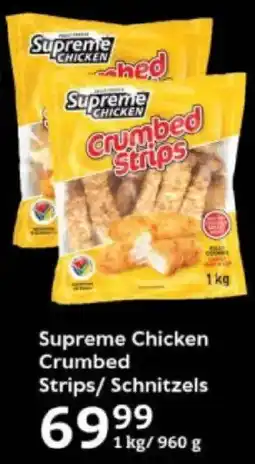 Oxford Freshmarket Supreme Chicken Crumbed Strips/ Schnitzels offer