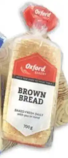 Oxford Freshmarket Oxford Sliced/ Unsliced Brown Bread offer