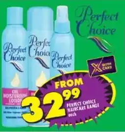 Shoprite Perfect choice haircare range offer