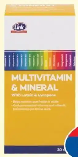 Link Pharmacy Link multivitamin & mineral offer