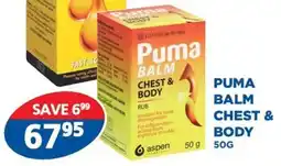 Link Pharmacy Puma balm chest & body offer