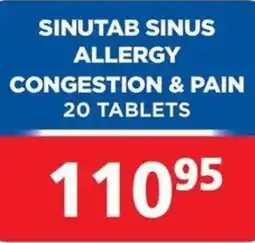 Link Pharmacy Sinutab sinus allergy congestion & pain offer