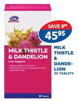 Link Pharmacy Link milk thistle & dandelion offer