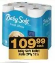 Check Star Baby Soft Toilet Rells 2Ply offer
