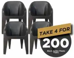 Check Star Black Jumbo Plastic Chairs offer