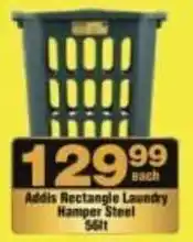 Check Star Addis Rectangle Laundry Hamper Steel offer