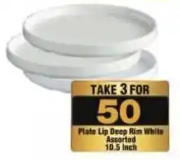 Check Star Plate Lip Deep Rim White Assorted offer