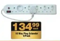 Check Star 10 Way Plug Extender V/Pack offer