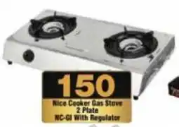 Check Star Nice Cooker Gas Stove 2 Plate NC-GI With Regulator offer