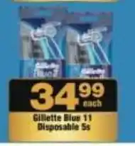 Check Star Gillette Blue Disposable offer