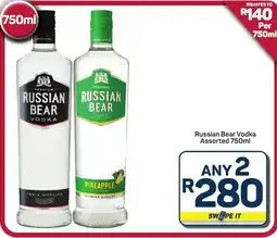 Pick n Pay Hypermarket Russian Bear Vodka Assorted offer