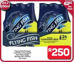 Pick n Pay Hypermarket Flying Fish Pressed Lemmon or Dry Apple Non-Returnable Bottles offer