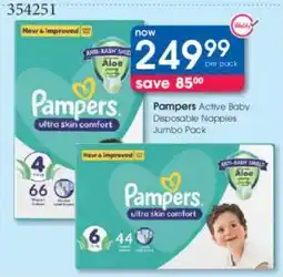 Clicks Pampers Active Baby Disposable Nappies Jumbo Pack offer