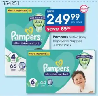Clicks Pampers Active Baby Disposable Nappies Jumbo Pack offer