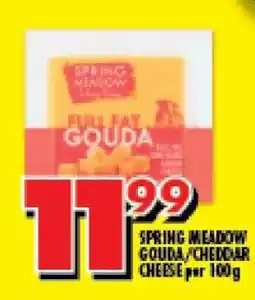 Shoprite SPRING MEADOW GOUDA/CHEEDAR CHEESE per 100g offer