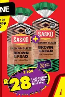 Shoprite Sasko Premium Slices Brown Bread 700g offer