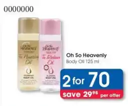 Clicks Oh So Heavenly Body Oil offer