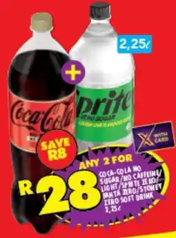Shoprite Coca-Cola No Sugar/No Caffeine/Light/Sprite Zero/Fanta Zero/Stoney Zero Soft Drink offer