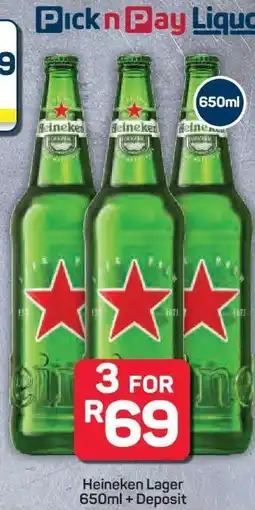 Pick n Pay Hypermarket Heineken Lager offer