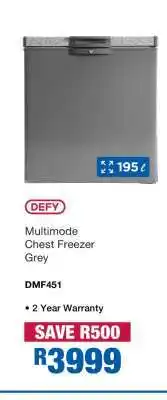 OK Furniture DEFY Multimode Chest Freezer Grey offer
