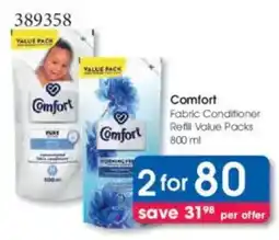 Clicks Comfort Fabric Conditioner Refill Value Packs offer