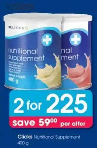 Clicks Clicks Nutritional Supplement offer