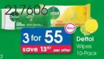 Clicks Dettol Wipes offer