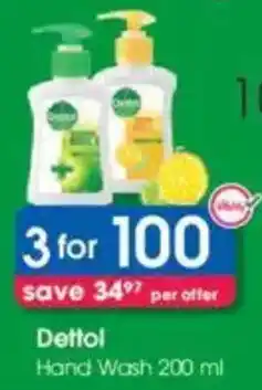 Clicks Dettol Hand Wash offer
