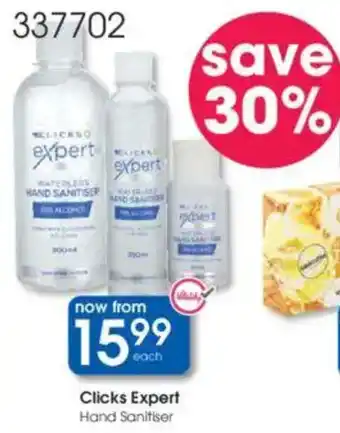 Clicks Clicks Expert Hand Sanitiser offer
