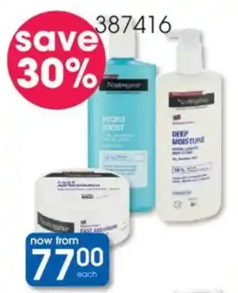 Clicks Neutrogena Hand & Body Products offer