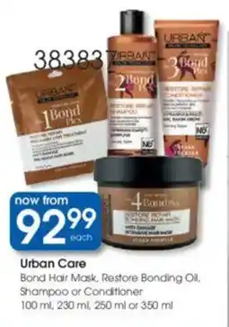 Clicks Urban Care Bond Hair Mask, Restore Bonding Oil, Shampoo or Conditioner offer