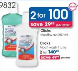Clicks Clicks Mouthwash offer