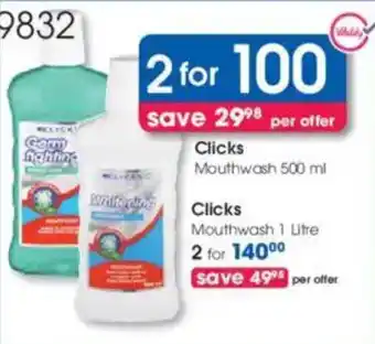 Clicks Clicks Mouthwash offer