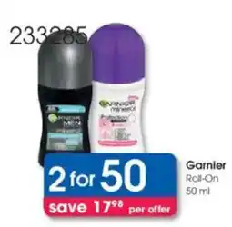Clicks Garnier Roll-On offer