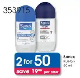 Clicks Sanex Roll-On offer