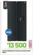 Fair Price Defy 496Ltr SxS Black Glass Fridge DFF547 20-576 offer